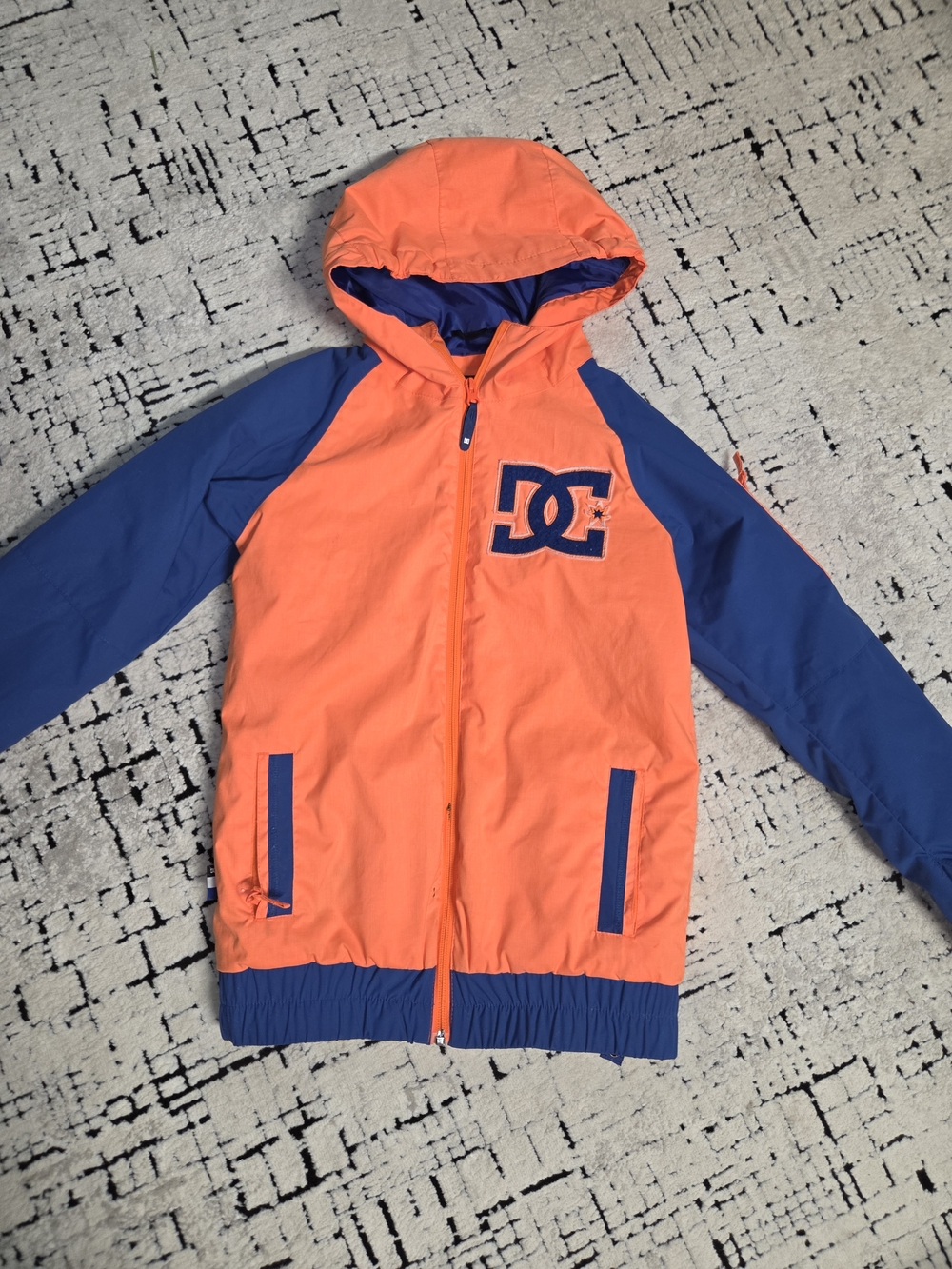 DC Kids' Orange & Blue Hooded Jacket